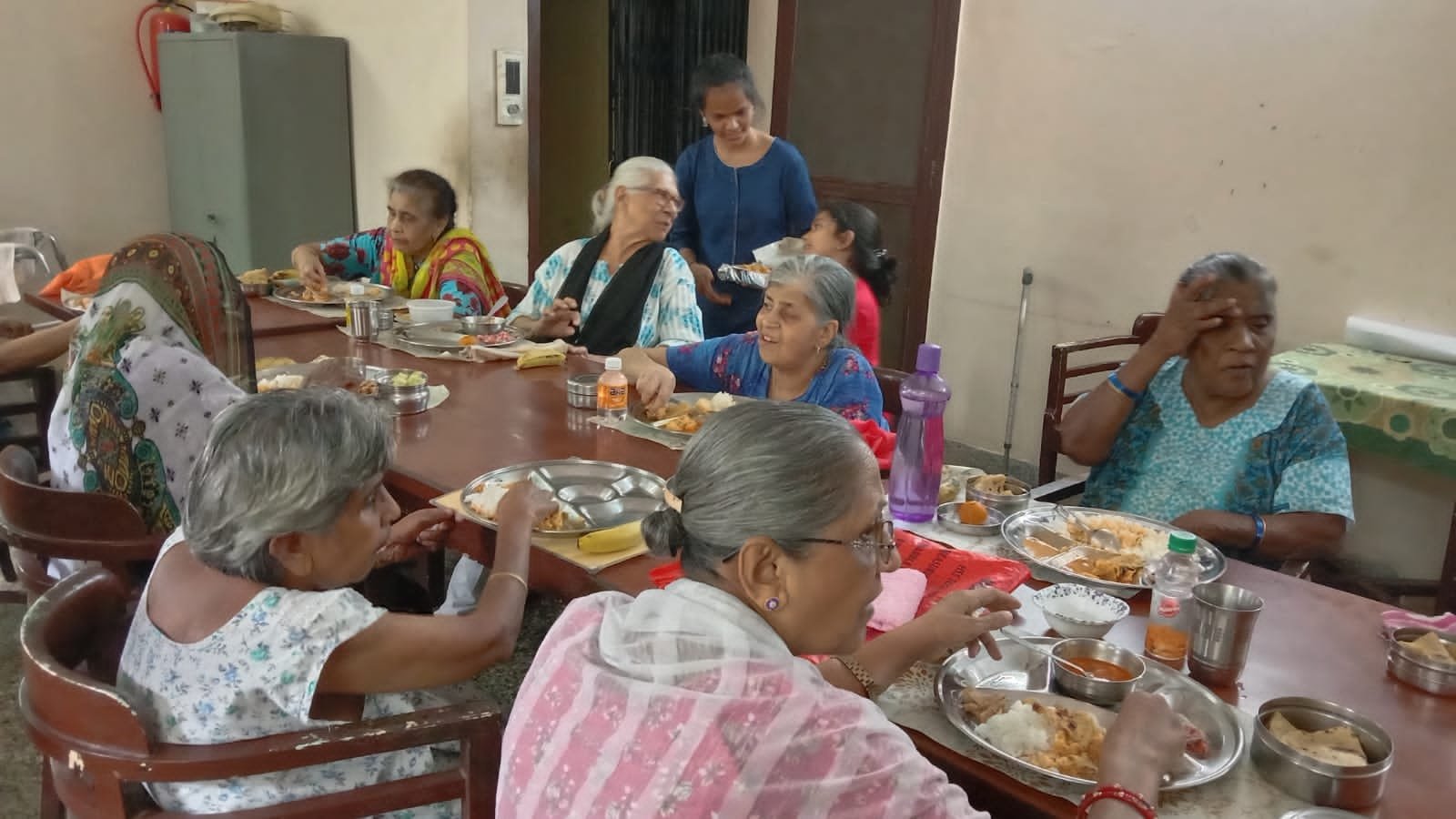 cooked special meal for old age home