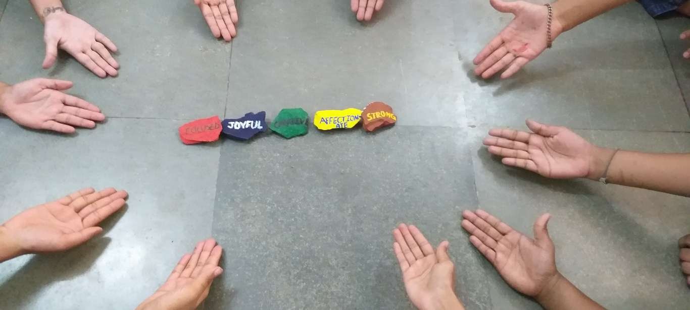 group session working on positive affirmations